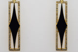 Black Diamond Shaped Earrings