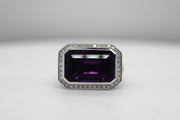 Brazilian Amethyst Diamond Ring