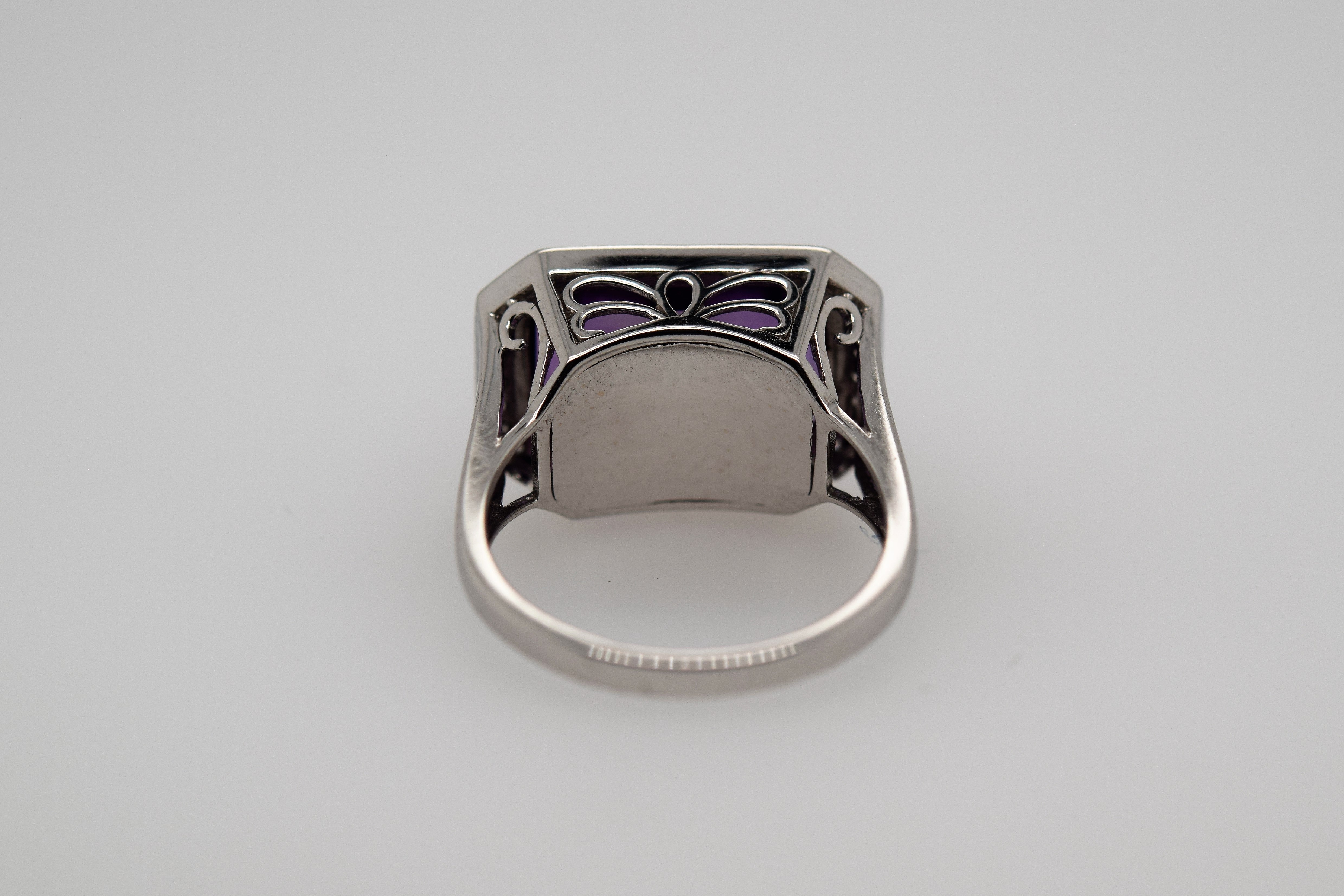 Brazilian Amethyst Diamond Ring