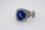 Ceylon Sapphire & Diamond Ring
