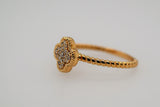 Four Leaf Clover Diamond Ring