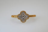 Four Leaf Clover Diamond Ring