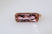 Morganite Diamond Rose Gold Ring