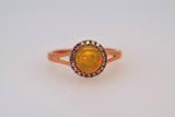 Genuine Opal Rose Gold Ring