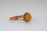 Genuine Opal Rose Gold Ring