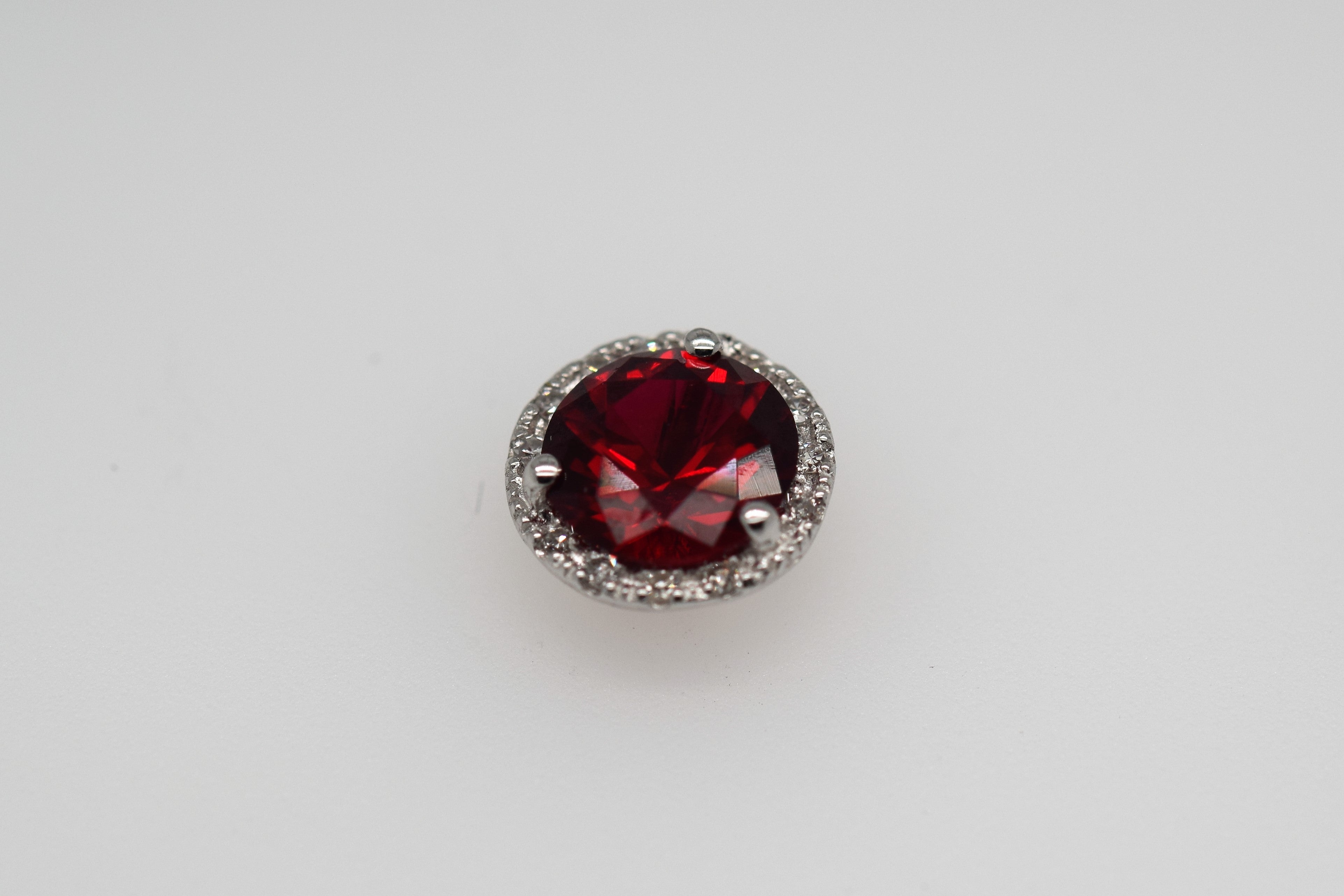 Genuine Garnet Stud Earrings