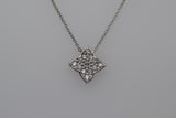 White Gold Diamond Flower Pendant
