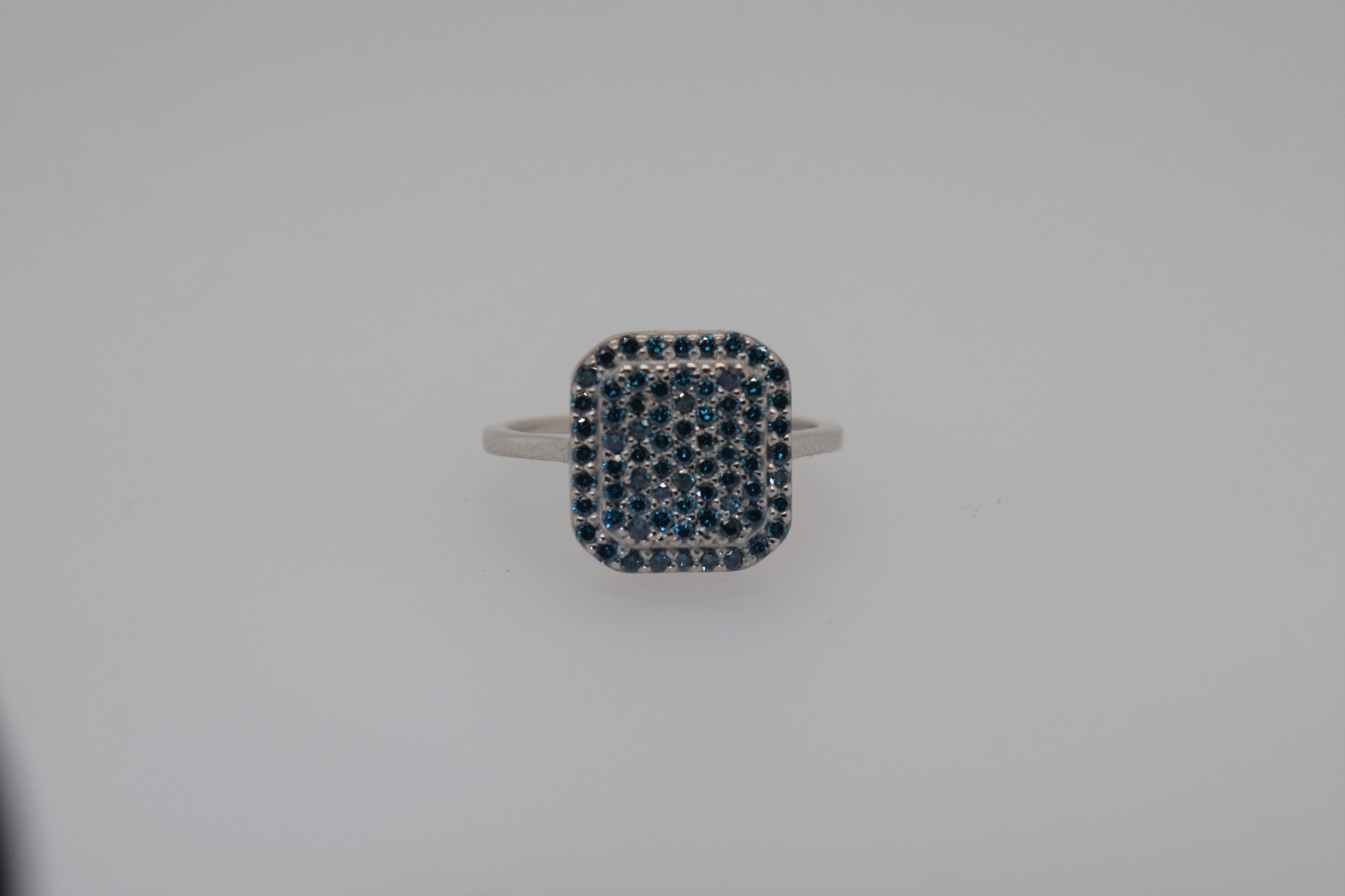 Blue Diamond Ring