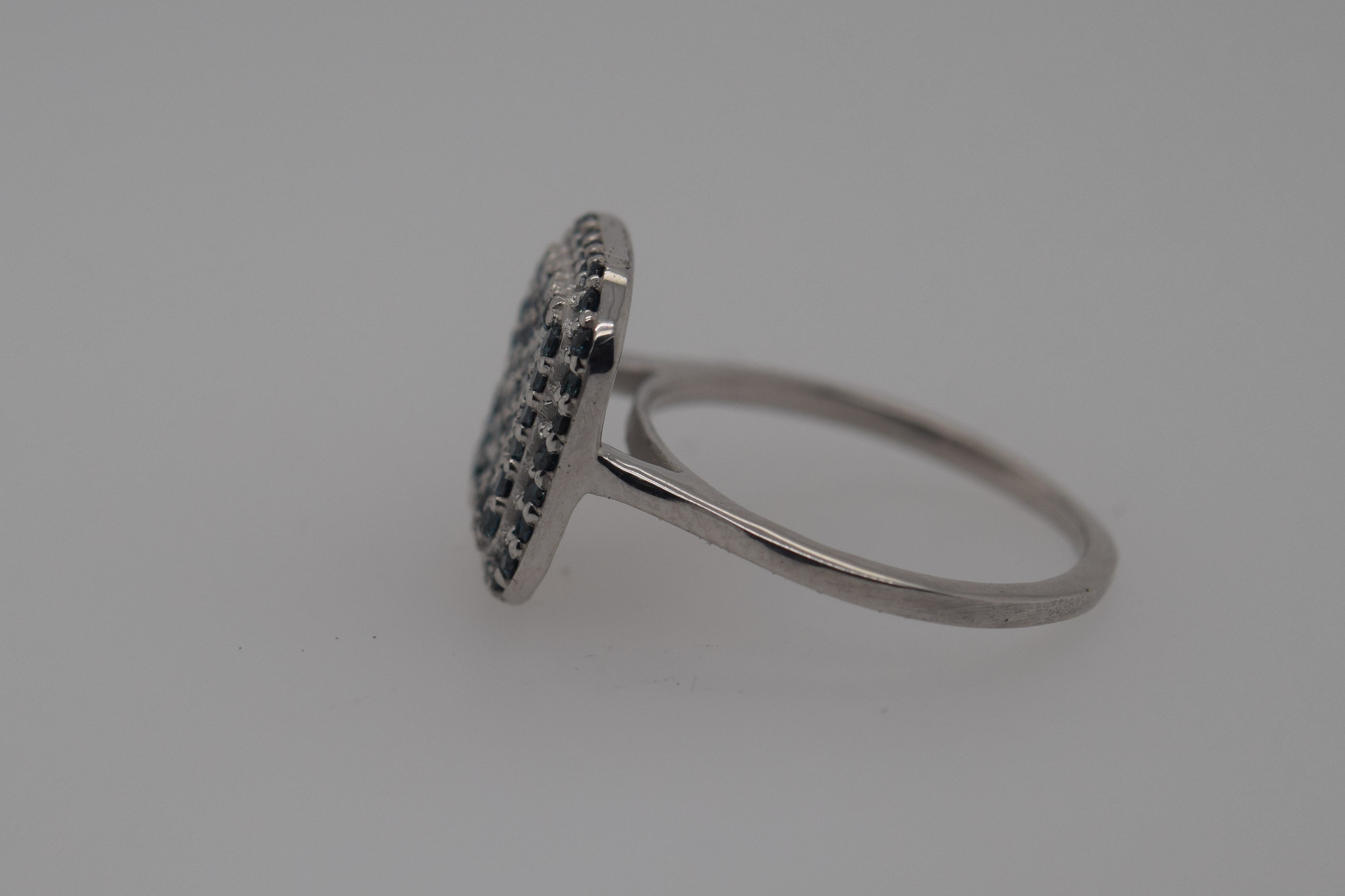 Blue Diamond Ring