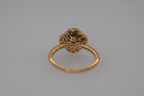 18K Yellow Gold Diamond Clover Ring