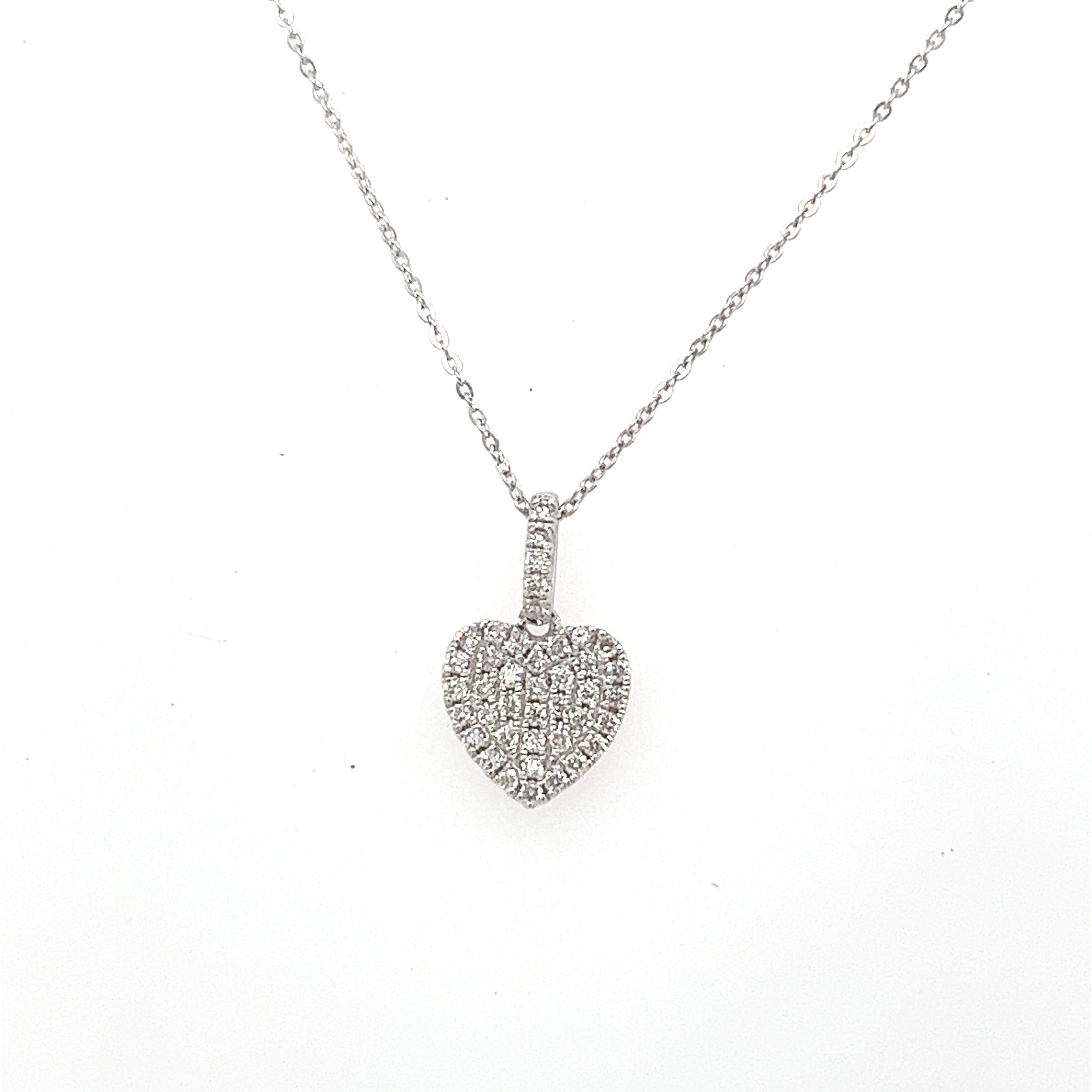 White Gold Heart Pendant