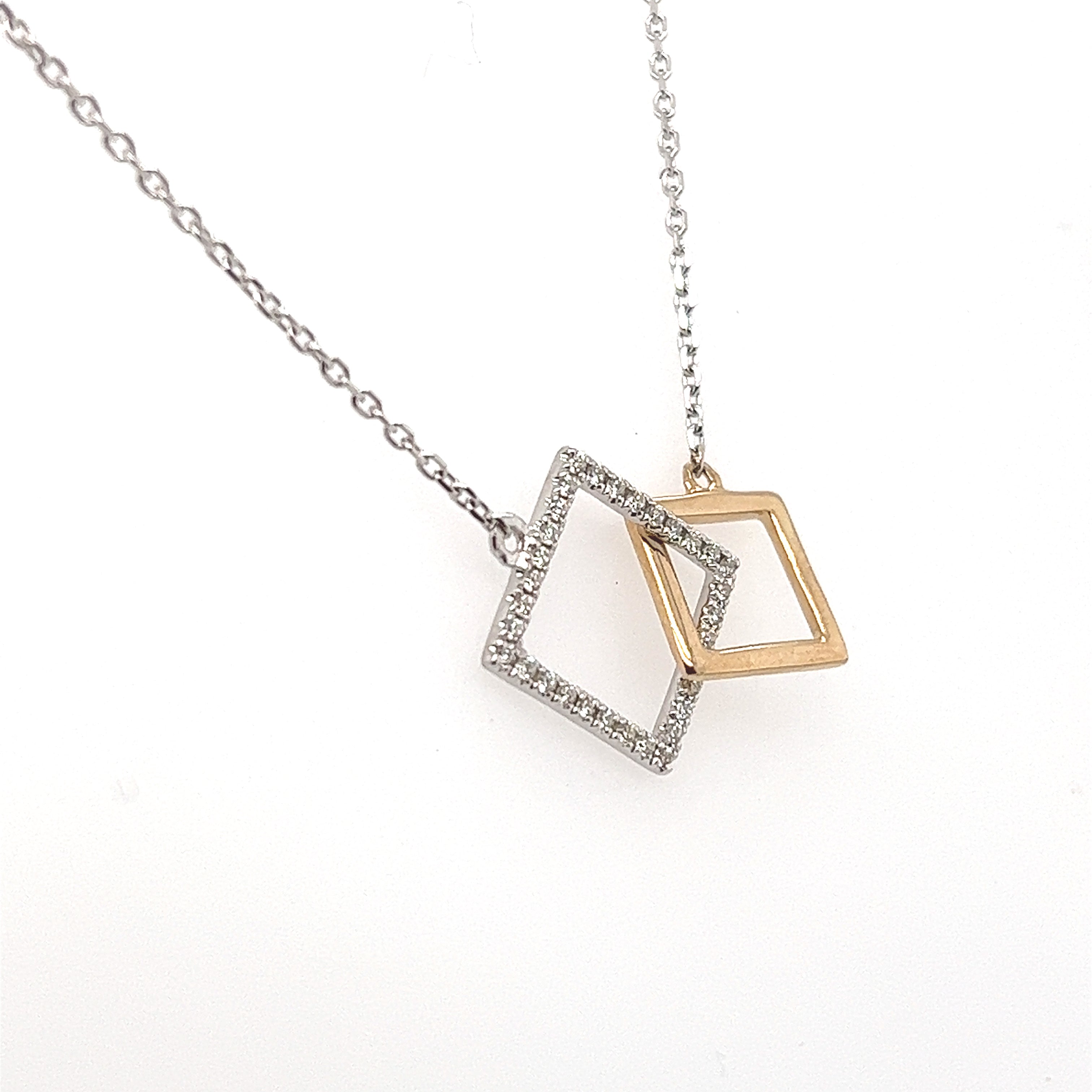 White and Rose Gold Necklace