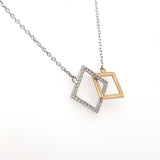 White and Rose Gold Necklace