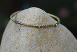 Woven Bracelet | Gold Bracelet |Gold Bangle |Handwoven | Diamond Bracelet | Dainty Bracelet | MinimalistBracelet| Stackable Bangle