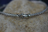 Woven Bracelet | White Gold Bracelet | White Gold Bangle |Handwoven | Diamond Bracelet | Dainty Bracelet | MinimalistBracelet