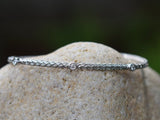 Woven Bracelet | White Gold Bracelet | White Gold Bangle |Handwoven | Diamond Bracelet | Dainty Bracelet | MinimalistBracelet