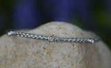 Woven Bracelet | White Gold Bracelet | White Gold Bangle |Handwoven | Diamond Bracelet | Dainty Bracelet | MinimalistBracelet