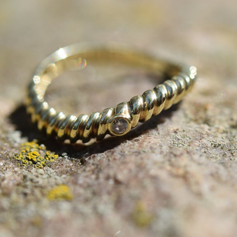 Twisted Knot Ring |Gold Ring | Dainty Ring |Stackable Ring | DiamondRing |Stacking Ring | Braided Ring | Minimalist Ring | 14K Gold