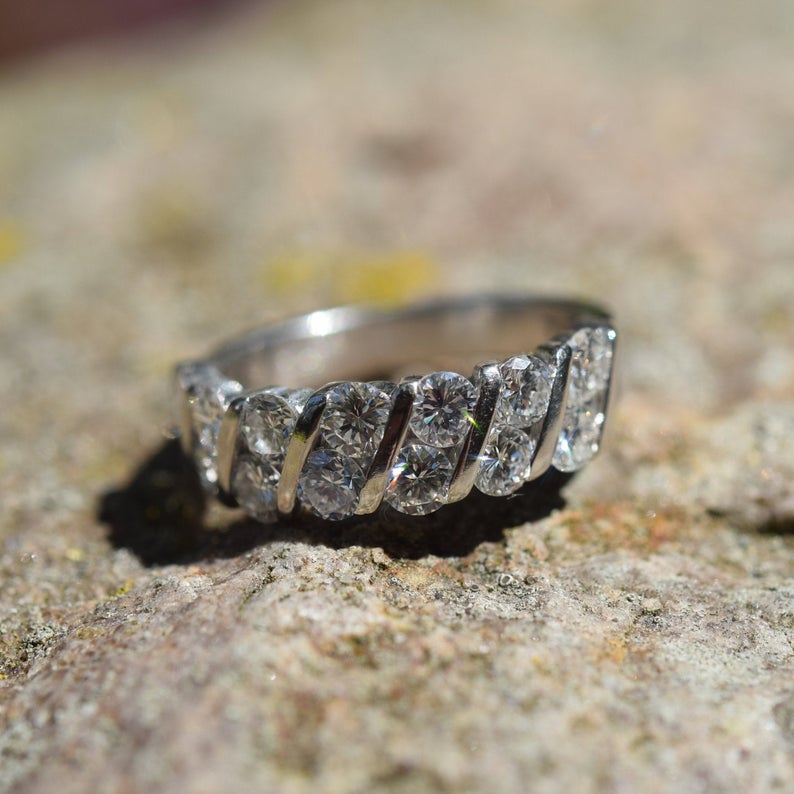Diamond Ring | Platinum950 Ring | Engagement Ring | Diamond Band | Dainty | Wedding Band | Women’s Ring | Eternity Band | Diamond Ring Band