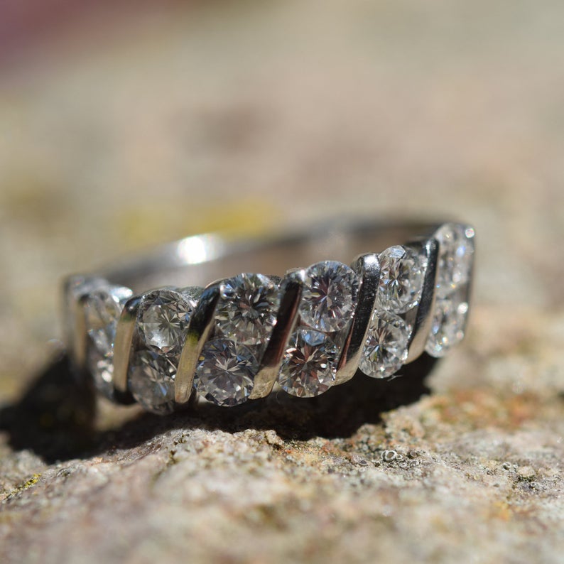 Diamond Ring | Platinum950 Ring | Engagement Ring | Diamond Band | Dainty | Wedding Band | Women’s Ring | Eternity Band | Diamond Ring Band