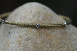 Woven Bracelet | Gold Bracelet |Gold Bangle |Handwoven | Diamond Bracelet | Dainty Bracelet | MinimalistBracelet| Stackable Bangle