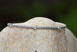 Woven Bracelet | White Gold Bracelet | White Gold Bangle |Handwoven | Diamond Bracelet | Dainty Bracelet | MinimalistBracelet