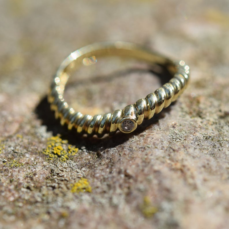 Twisted Knot Ring |Gold Ring | Dainty Ring |Stackable Ring | DiamondRing |Stacking Ring | Braided Ring | Minimalist Ring | 14K Gold