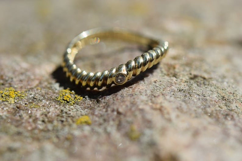 Twisted Knot Ring |Gold Ring | Dainty Ring |Stackable Ring | DiamondRing |Stacking Ring | Braided Ring | Minimalist Ring | 14K Gold
