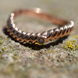 Twisted Knot Ring | Rose Gold Ring | Dainty Ring |Stackable Ring | DiamondRing |Stacking Ring | Braided Ring | Minimalist Ring | 14K Gold