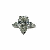 Classic pear shaped vintage diamond engagement ring