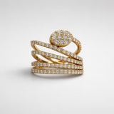 Unique Yellow Gold Diamond Band