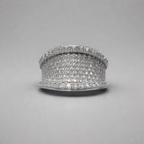 Sculpted Pave Diamond Band
