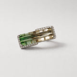 Light Pink & Green Tourmaline Ring