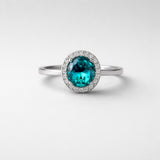 Oval Blue Zircon Ring