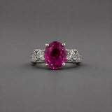 2 Carat Oval Pink Sapphire Custom Ring