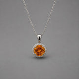 Orange Sapphire Pendant