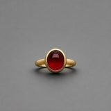 Oval Bezel Set Ruby