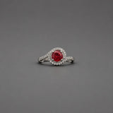 Ruby Halo Ring