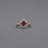 Ruby Double Halo Ring
