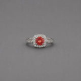 Orange Sapphire Ring