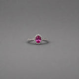 Oval Pink Sapphire Ring