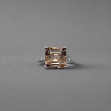 Morganite Asher Cut RIng
