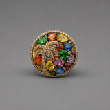 Multi Color Sapphire Ring