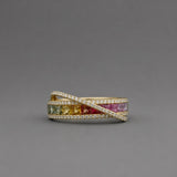 Multi Color Princess Cut Sapphires