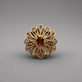 Flower Garnet RIng