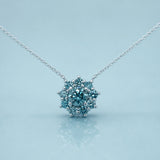 Lab Blue Diamond Necklace