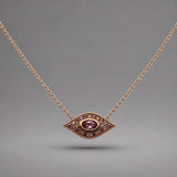 Rose Gold Evil Eye Sapphire Pendant