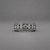 14K White Gold Custom Diamond Band