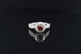Double halo Ruby ring