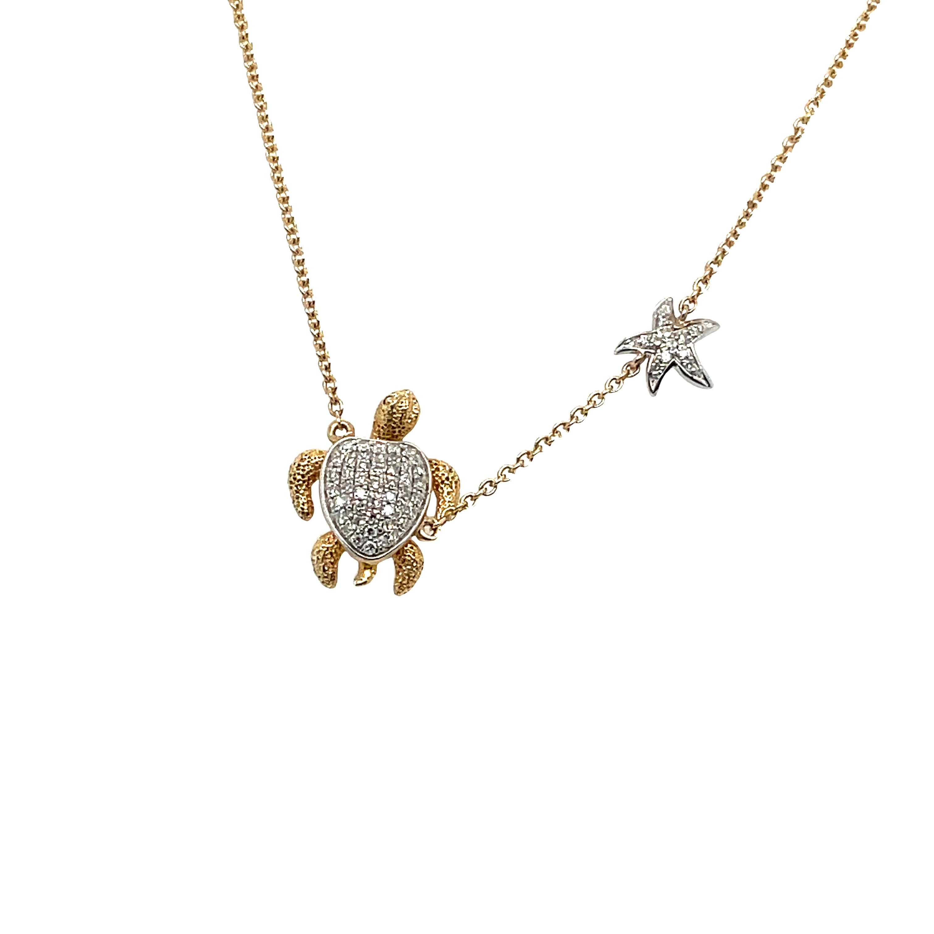 Turtle & Starfish Pendant Necklace